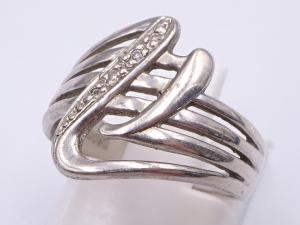 K10WG ダイヤ 0.02ct リング 2.9g